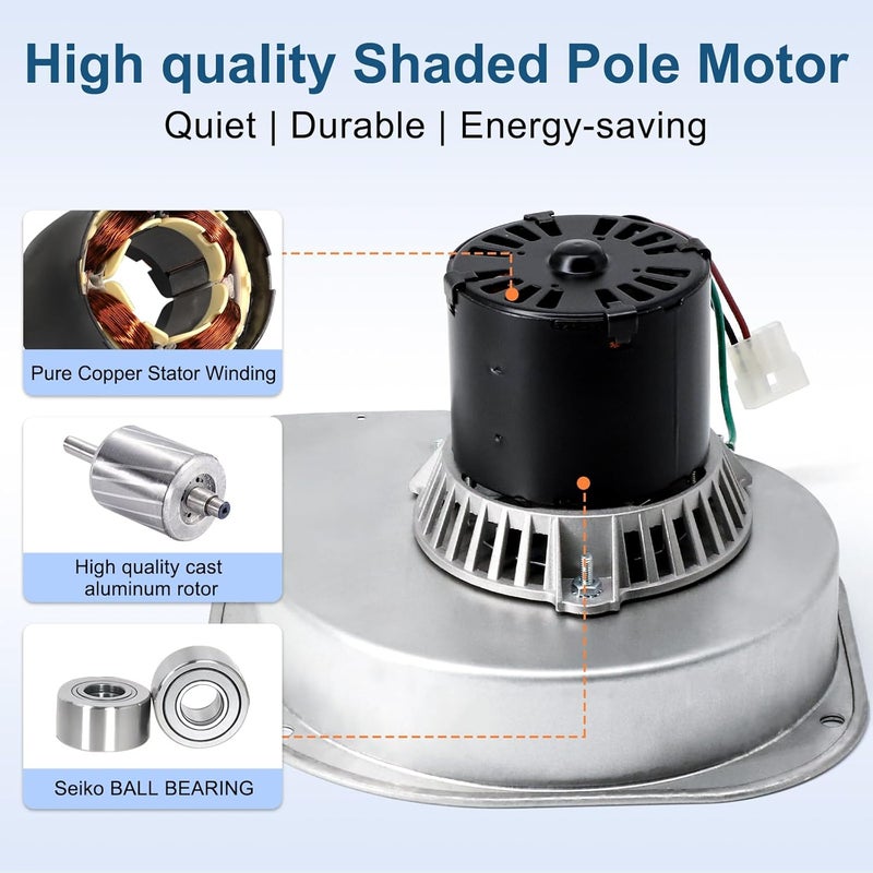 Criditpid A269 Draft Inducer Blower Motor Replacement for Trane 7021-11054, X38040363010, Fasco 7021-11242, 7021-11852, 7121-11242, Dayton 45KD35 Motor. - Image 4